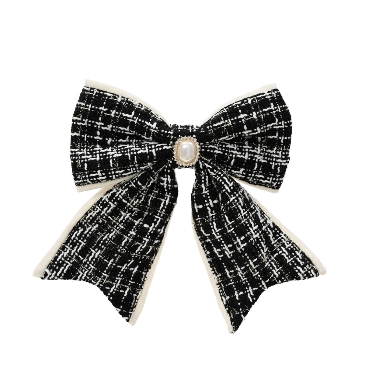 ПАНДЕЛКА CHANEL С КАМЪК BLACK/WHITE С КЛИПС 18Х21 СМ