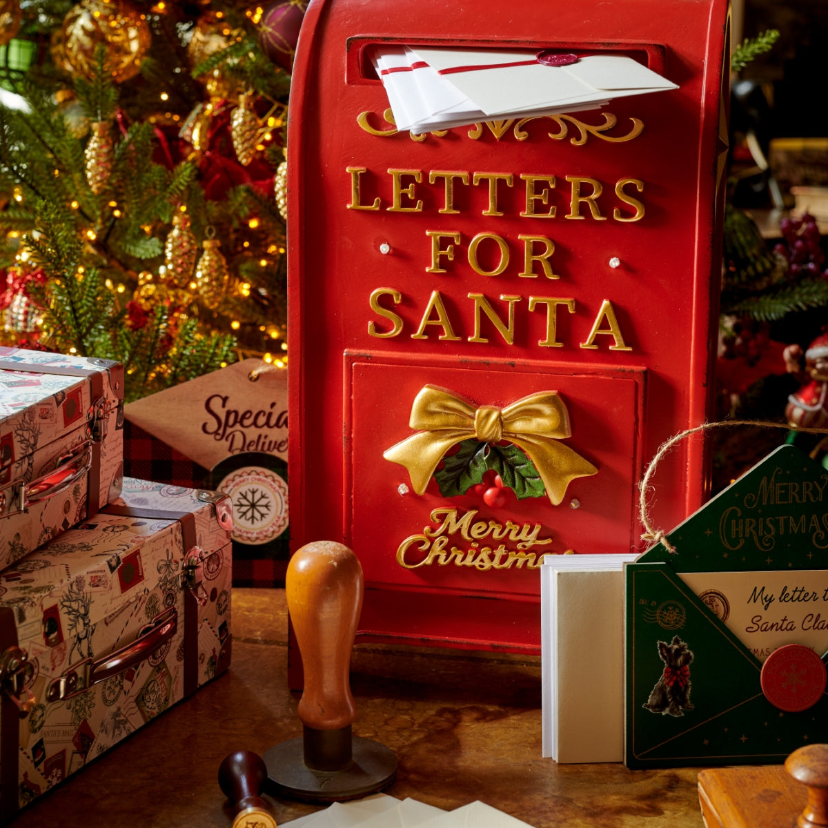 СВЕТЕЩА LED КУТИЯ ЗА ПИСМА LETTERS FOR SANTA 45СМ