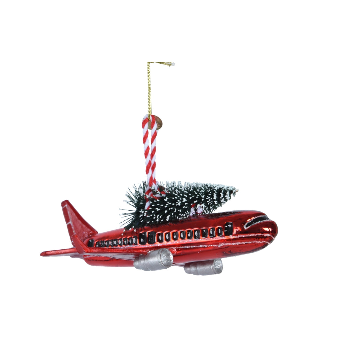 КОЛЕДНА ИГРАЧКА ЗА ЕЛХА САМОЛЕТ PLANE KAMINGK 12.3СМ