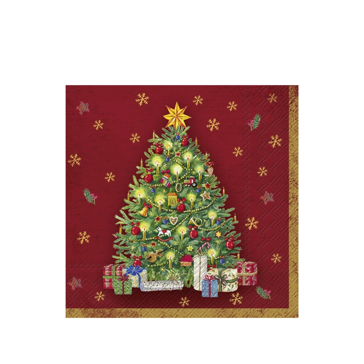 САЛФЕТКИ FESTIVE TREE RED