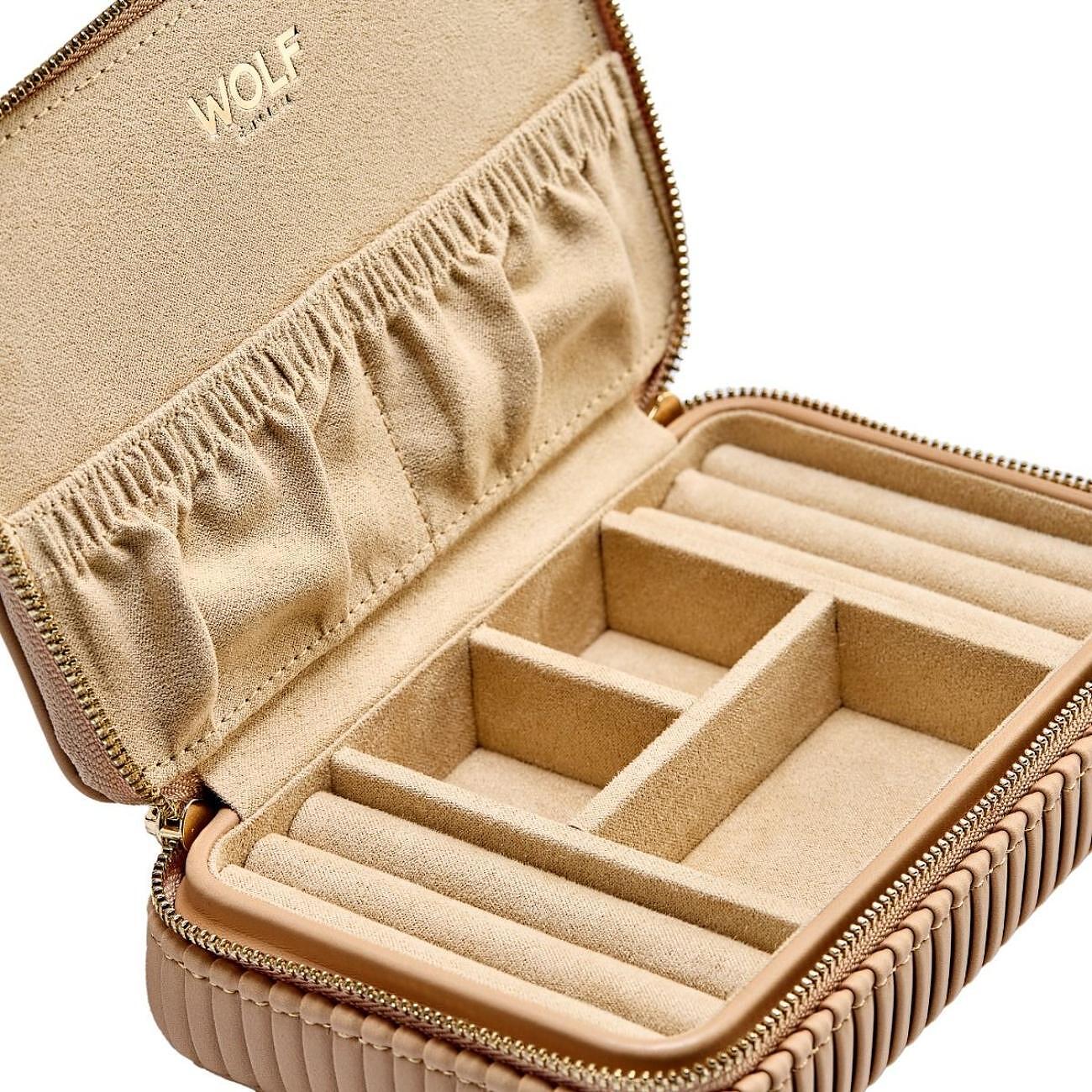 ЧАНТА ЗА БИЖУТА WOLF BELLA ZIP CASE MOCHA