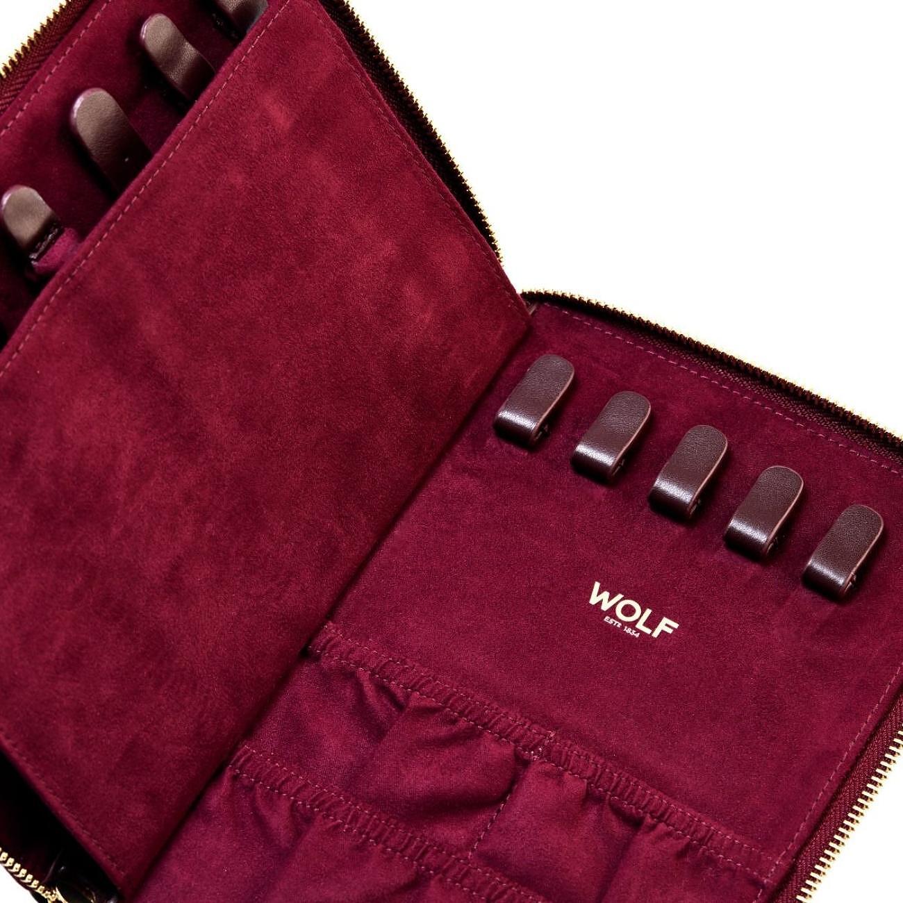 ЧАНТА ЗА БИЖУТА WOLF JEWELLERY PORTFOLIO BELLA BORDEAUX