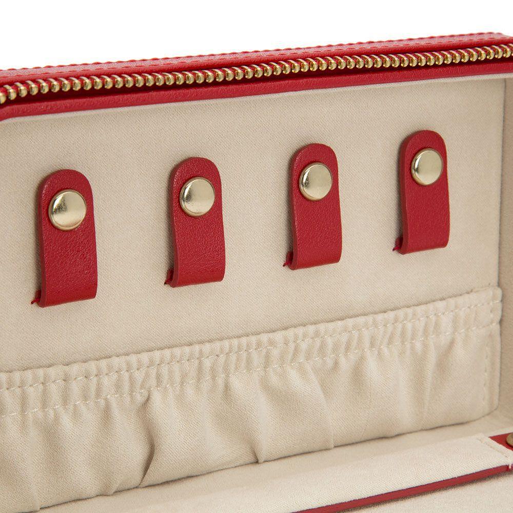 ЛУКСОЗНА ЧАНТА ЗА БИЖУТА WOLF PALERMO ZIP CASE RED