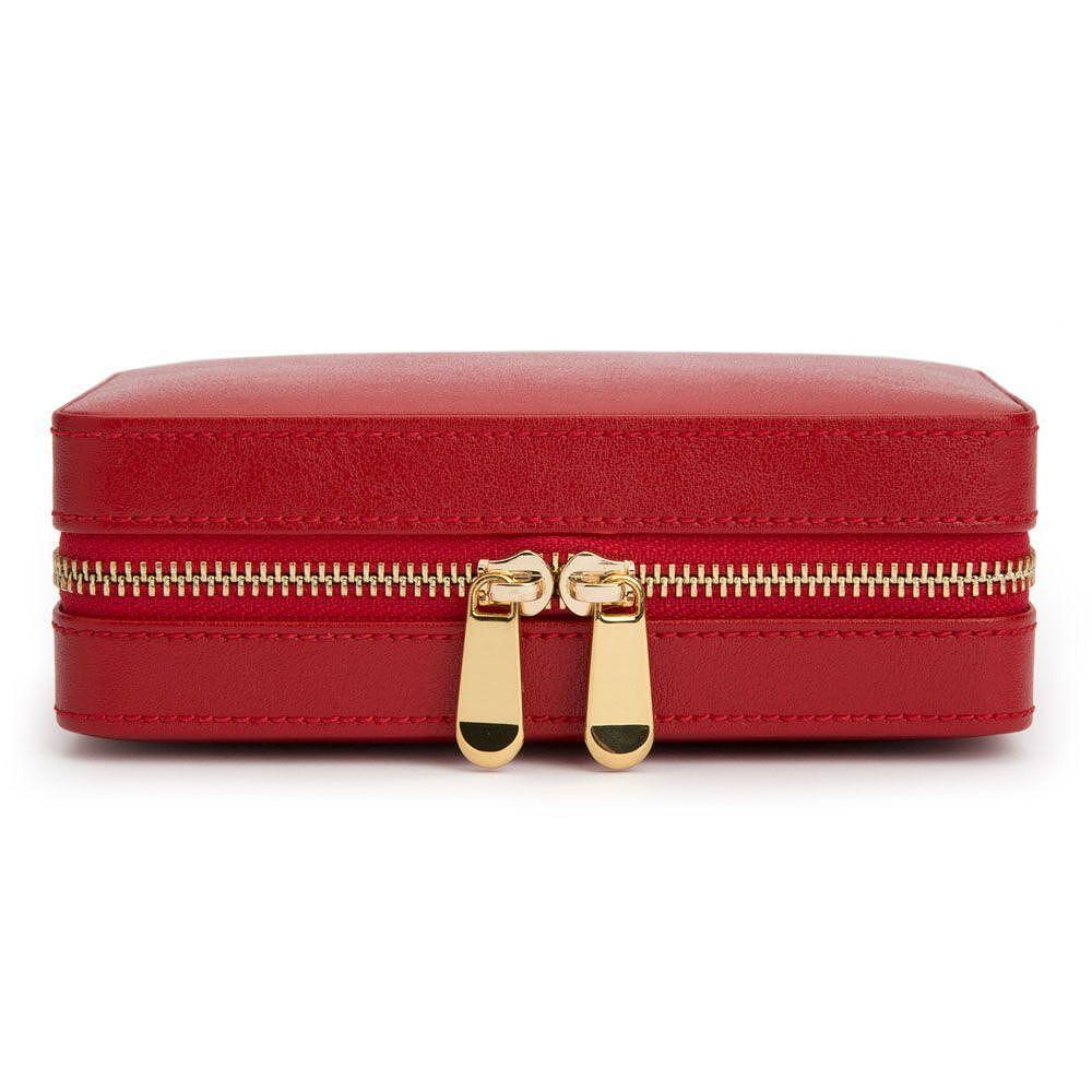 ЛУКСОЗНА ЧАНТА ЗА БИЖУТА WOLF PALERMO ZIP CASE RED