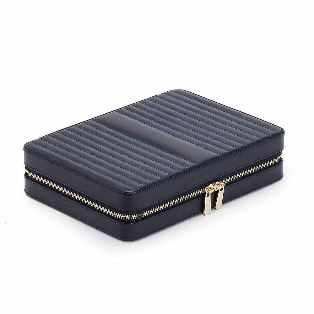 ЛУКСОЗНА ЧАНТА ЗА БИЖУТА WOLF MARIA LARGE ZIP CASE NAVY