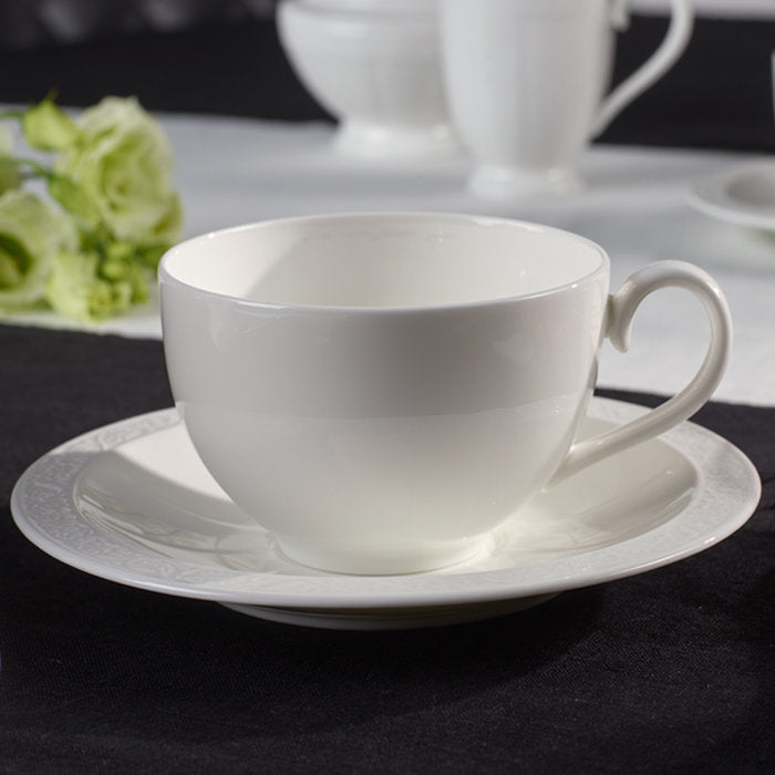 ЧАША И ЧИНИЙКА ЗА ЗАКУСКА VILLEROY & BOCH, WHITE PEARL BREAKFAST