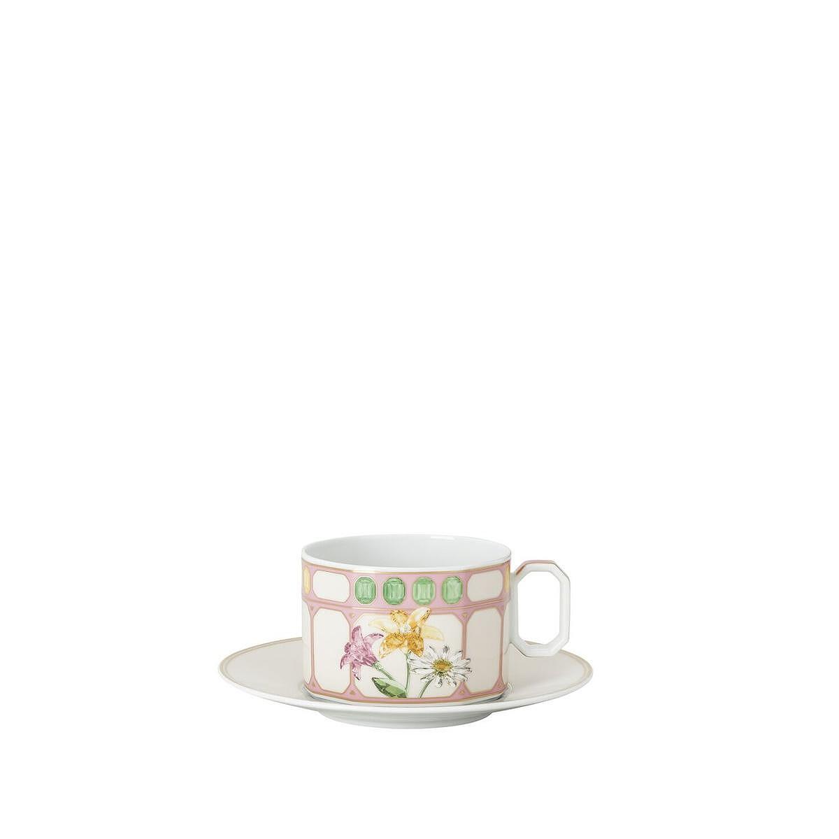 ЧАША И ЧИНИЙКА ЗА ЧАЙ ROSENTHAL SWAROVSKI IDYLLIA MARSHMALLOW