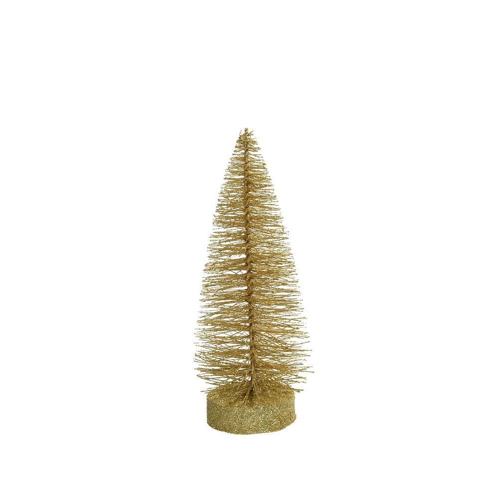 ДЕКОРАТИВНА ЕЛХА БЛЕСТЯЩА BRUSH MINI ЗЛАТНА 30СМ
