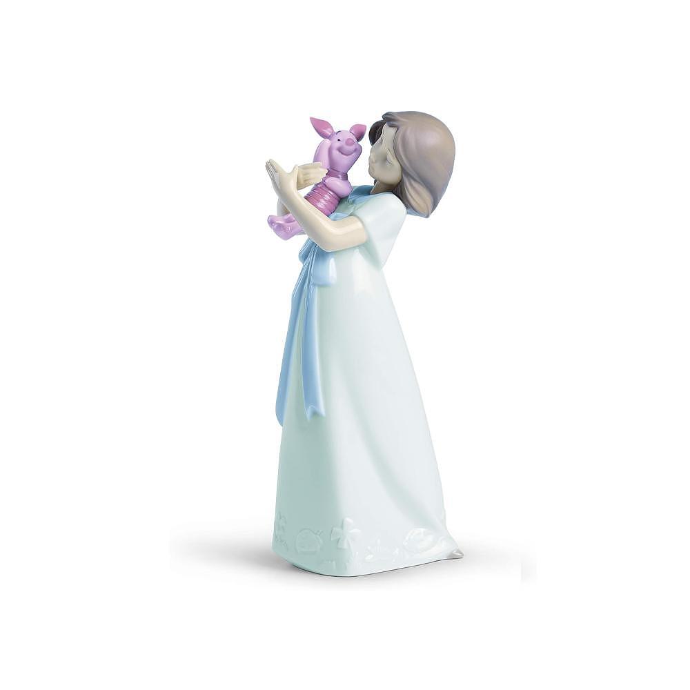 ДЕКОРАТИВНА ФИГУРА NAO BY LLADRO  CUDDLES WITH PIGLET 21Х9СМ
