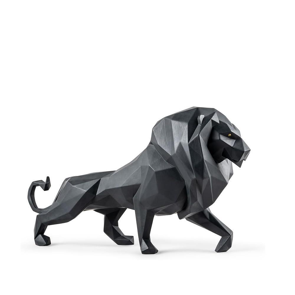 ДЕКОРАТИВНА ФИГУРА LLADRO LION BLACK MAT 25Х48СМ