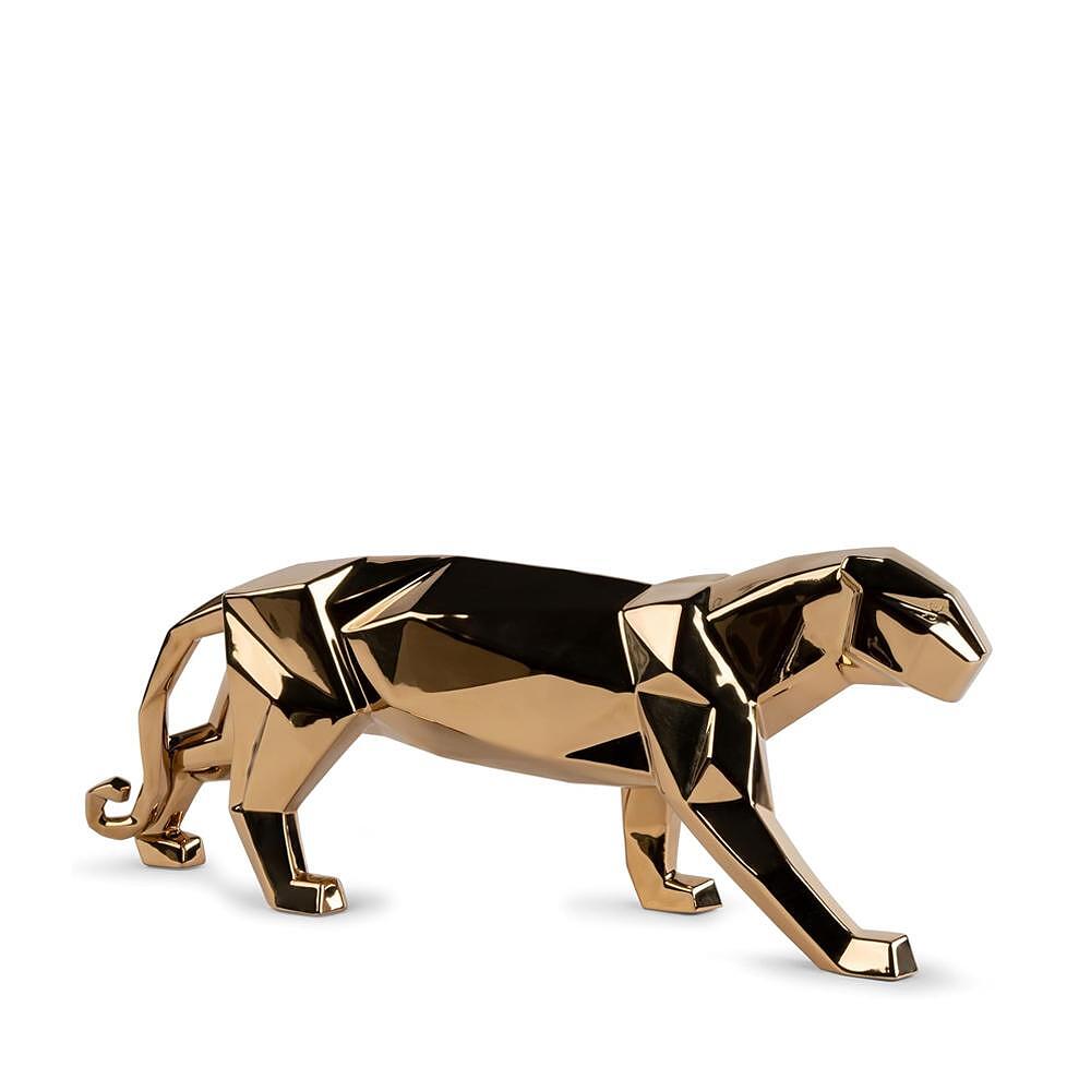 ДЕКОРАТИВНА ФИГУРА LLADRO PANTHER GOLD 19Х50СМ