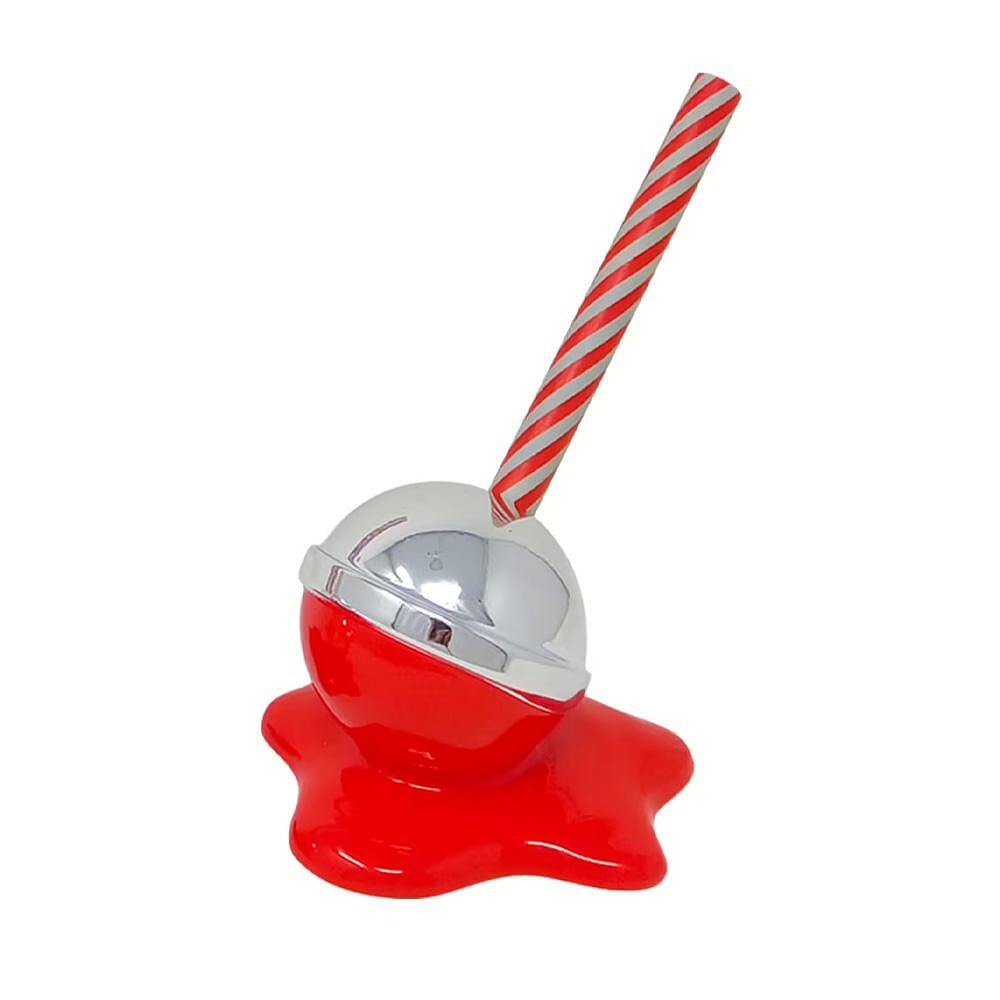 ДЕКОРАТИВНА ФИГУРА SEQUENZE LOVELY LOLLY RED/SILVER 9X7 СМ