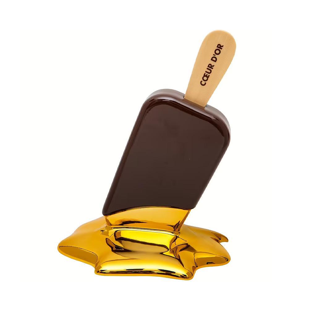 ДЕКОРАТИВНА ФИГУРА SEQUENZE MINI COEUR D`OR CHOCO/GOLD 13 СМ