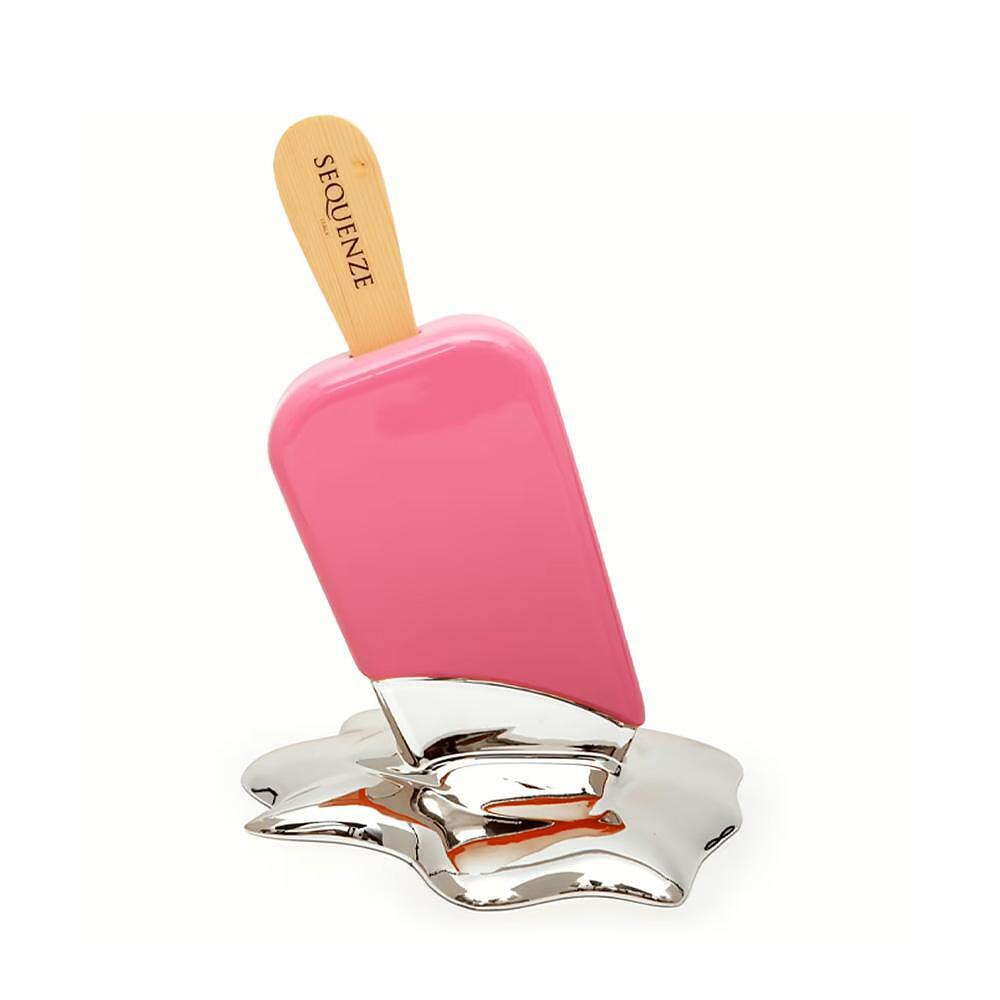 ДЕКОРАТИВНА ФИГУРА SEQUENZE MINI COEUR D`OR PINK/SILVER 13 СМ