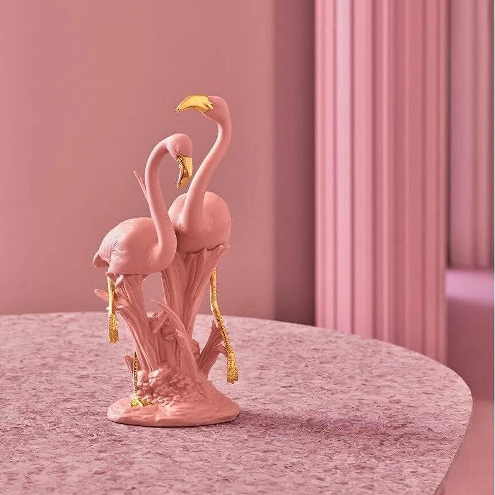 ДЕКОРАТИВНА ФИГУРА LLADRO THE FLAMINGOS PINK 33Х15СМ