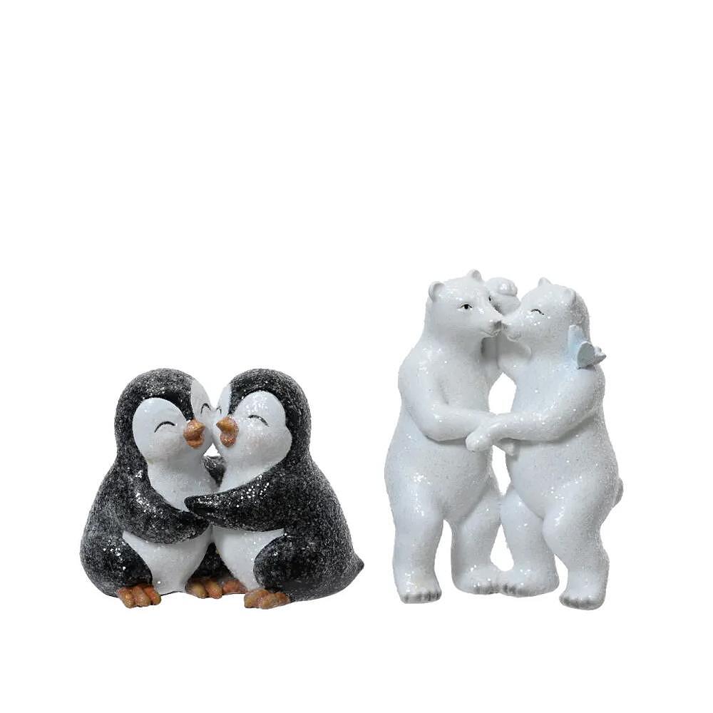 ДЕКОРАТИВНА ФИГУРКА ПИНГВИНИ/МЕЧЕТА 11СМ