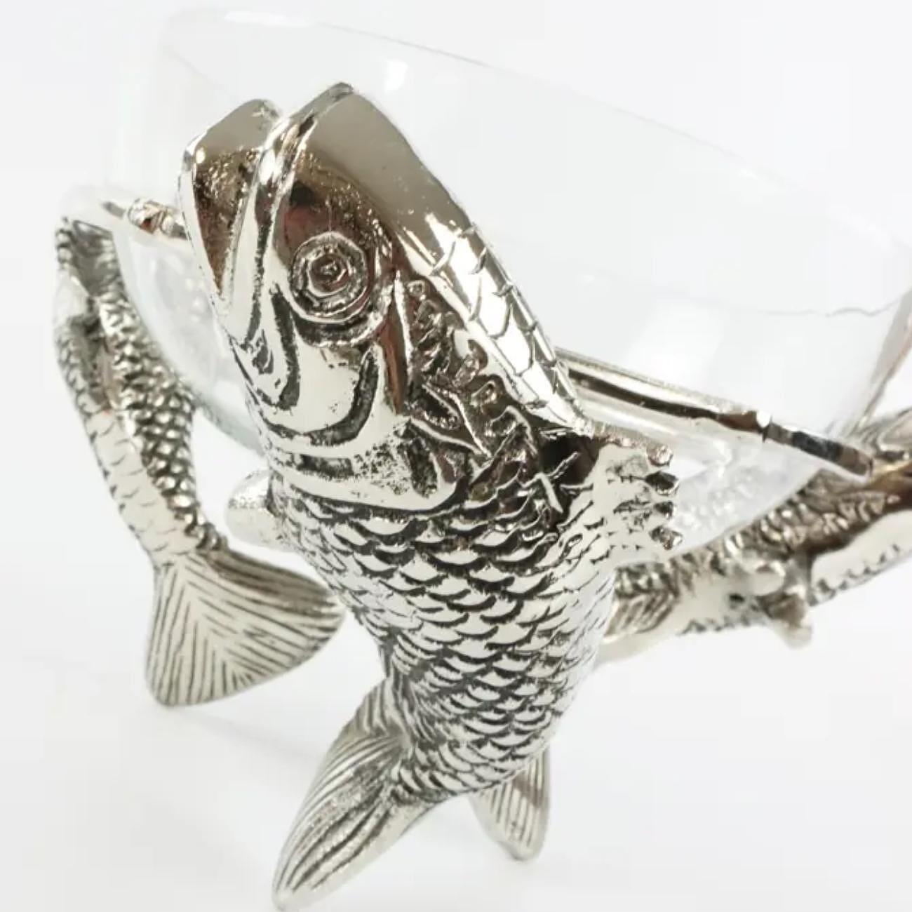 ДЕКОРАТИВНА СТЪКЛЕНА КУПА FISCHE