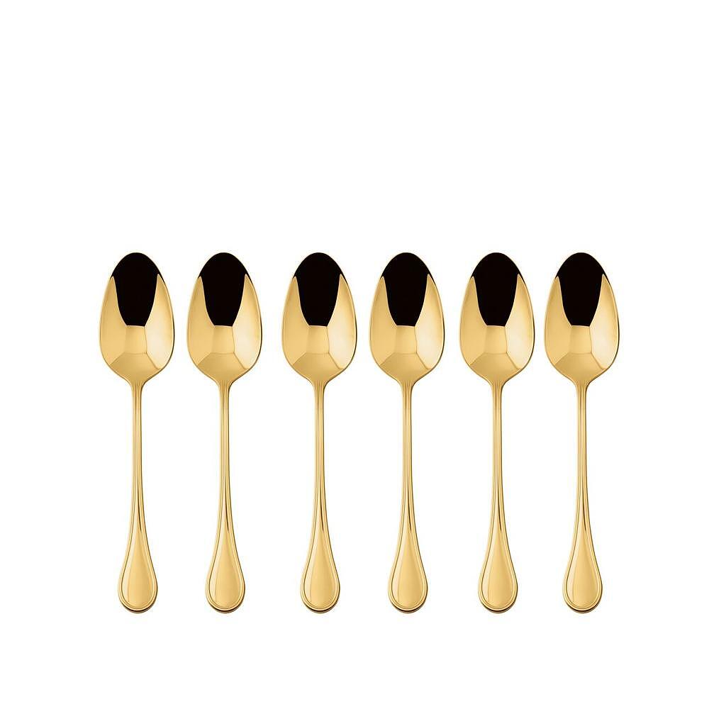 КОМПЛЕКТ ДЕСЕРТНА ЛЪЖИЧКА SAMBONET MOKA ROYAL PVD GOLD 6 Ч