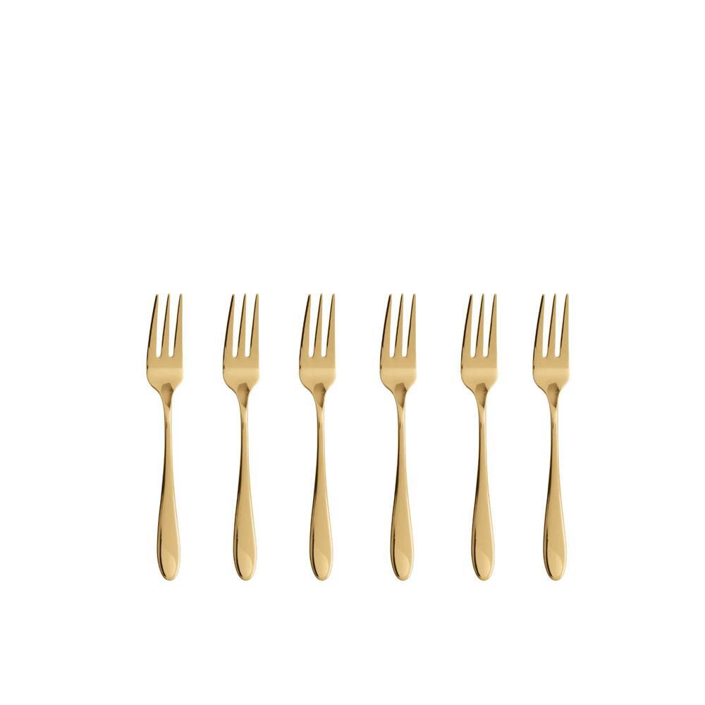 КОМПЛЕКТ ДЕСЕРТНА ВИЛИЧКА SAMBONET VELVET PVD GOLD 6 Ч