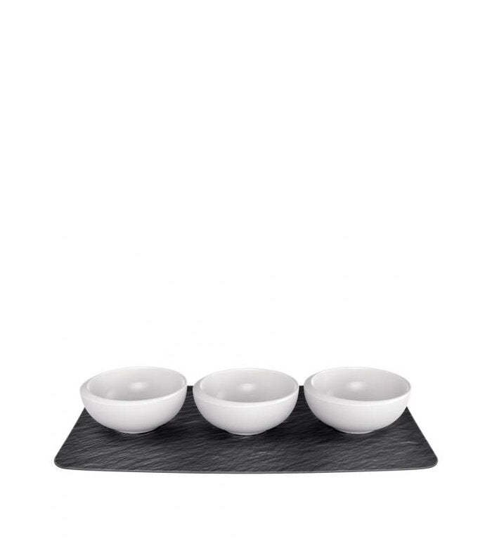 КОМПЛЕКТ КУПИЧКИ И ОСНОВА VILLEROY & BOCH, NEWMOON DIP BOWL SET