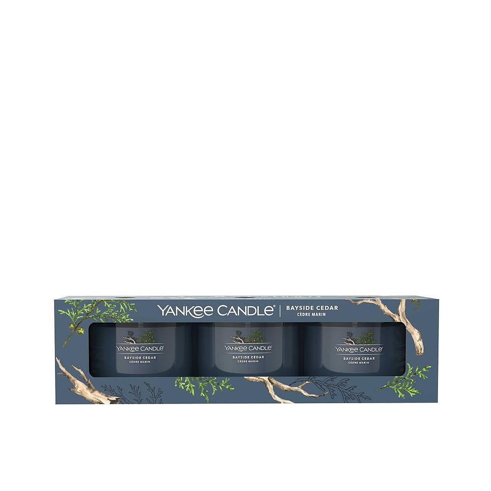КОМПЛЕКТ YANKEE CANDLE SIGNATURE 3 ВОТИВА BAYSIDE CEDAR