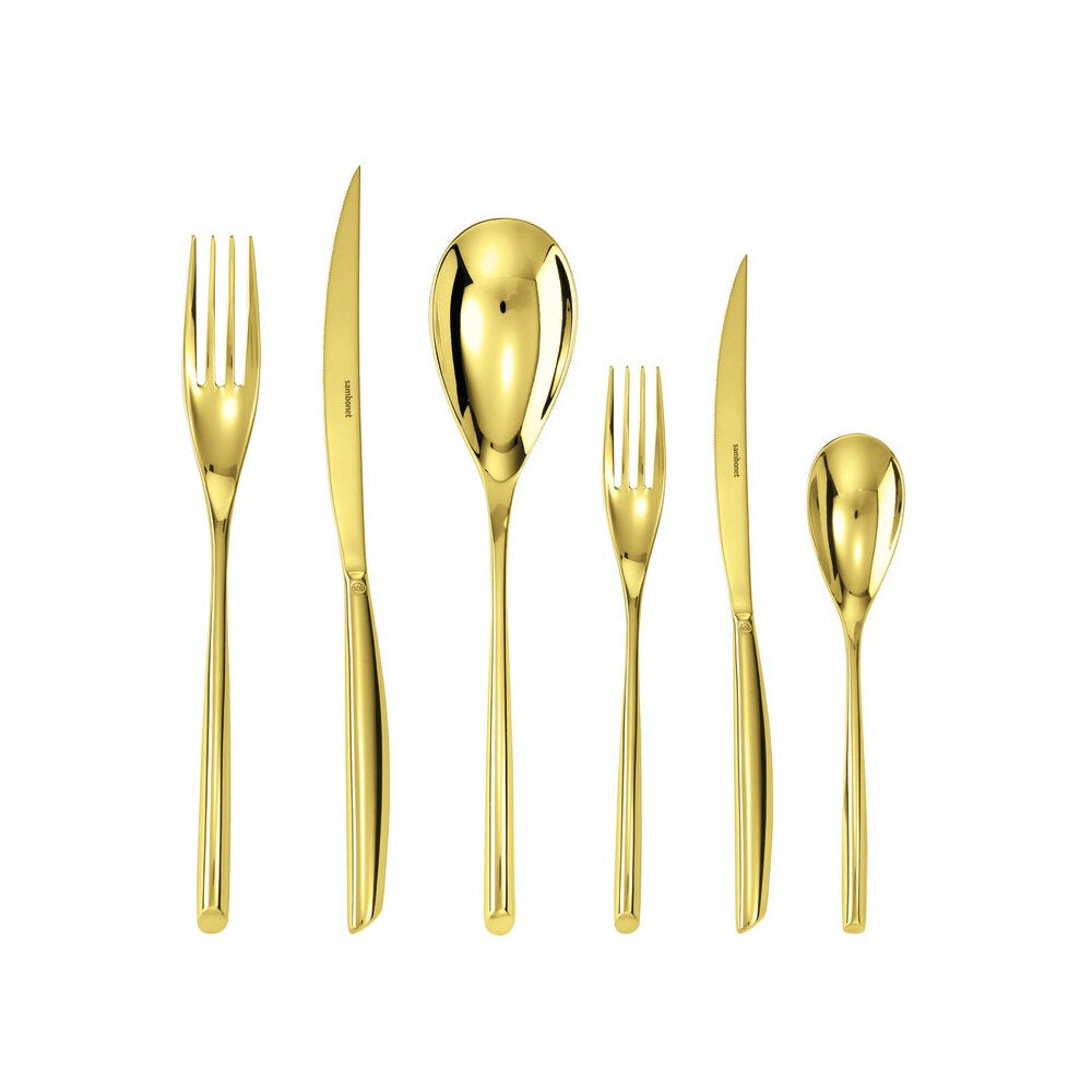 К-Т ЗА ХРАНЕНЕ SAMBONET PVD BAMBOO 36 Ч GOLD/ЗЛАТО