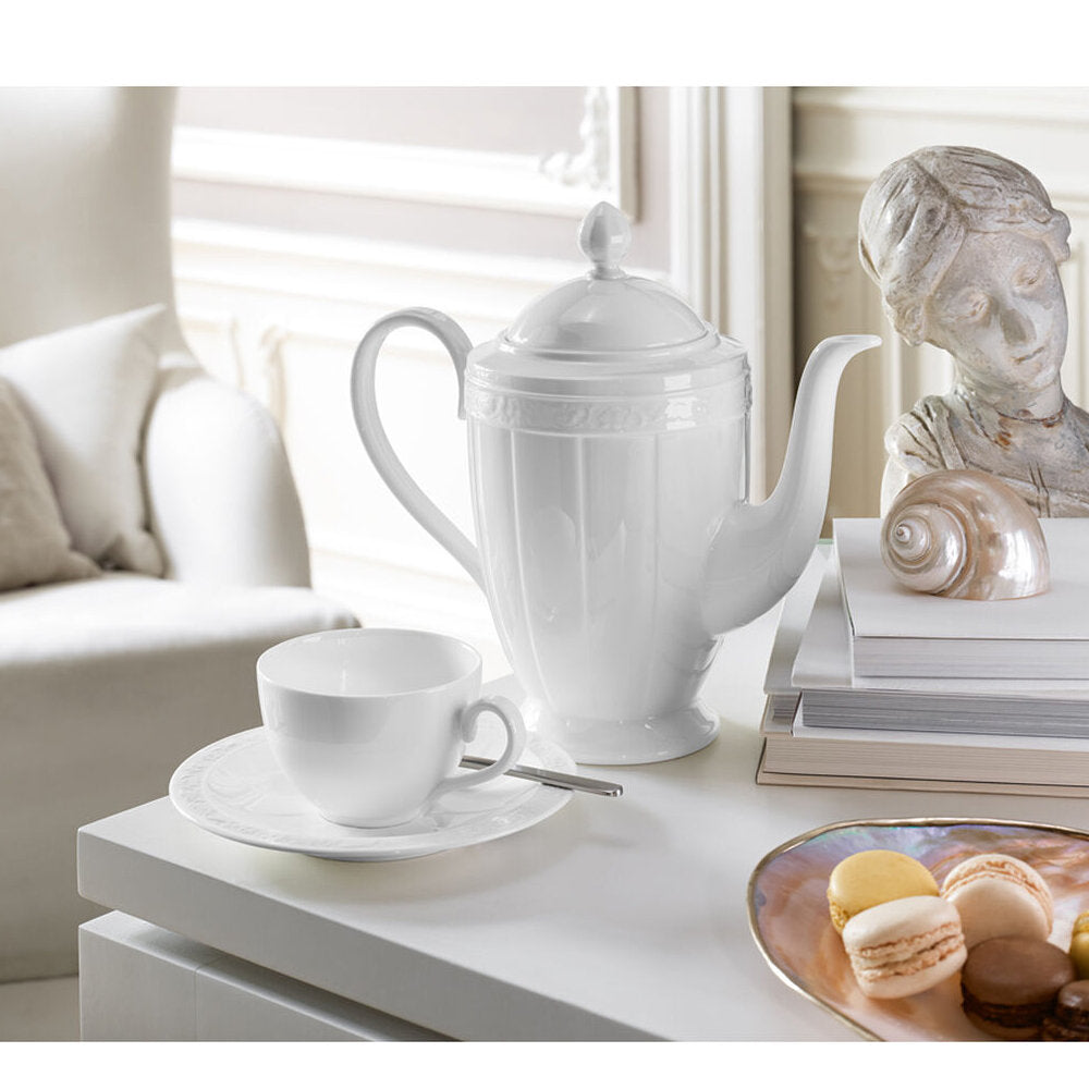 ЧАША И ЧИНИЙКА ЗА КАФЕ VILLEROY & BOCH, WHITE PEARL