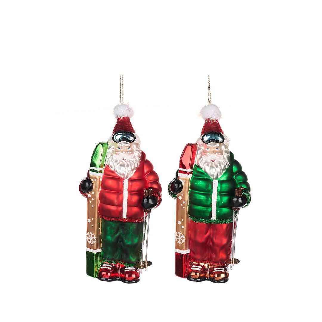КОЛЕДНА ИГРАЧКАКА ЕЛХА ДЯДО КОЛЕДА SKIS 15СМ GOOD WILL