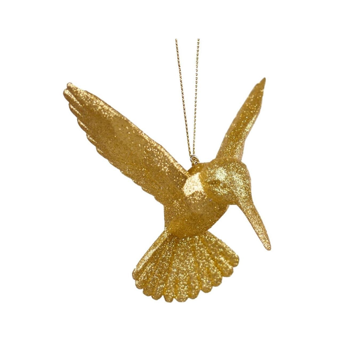 КОЛЕДНА  ИГРАЧКА ЗА ЕЛХА КОЛИБРИ GOLD HUMMINGBIRD