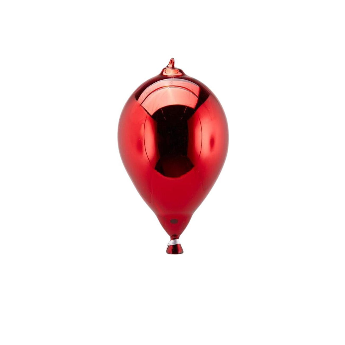 КОЛЕДНА ИГРАЧКА ЗА ЕЛХА СТЪКЛЕН БАЛОН RED 24Х15 СМ