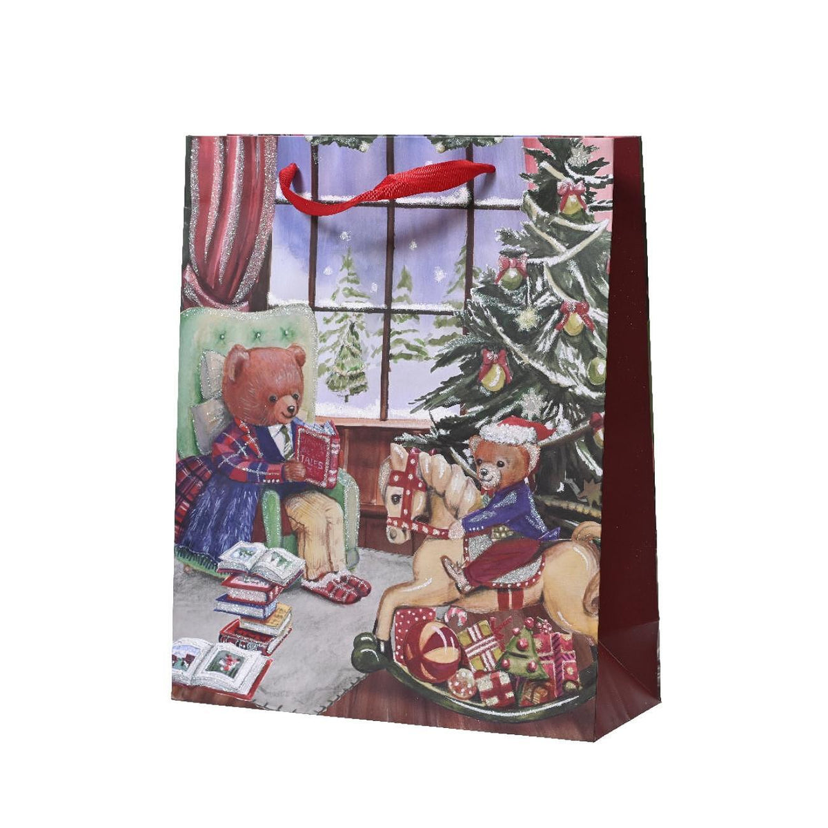 КОЛЕДНА ТОРБИЧКА GLITTER 1X30X42СМ