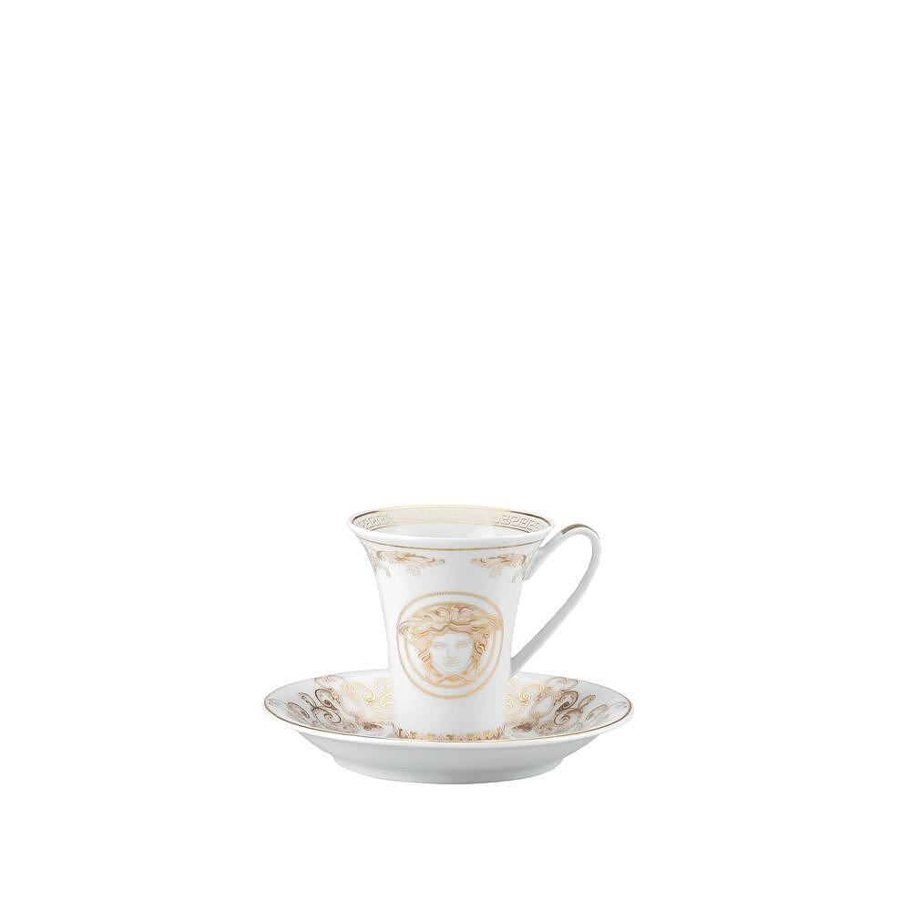 чаша и чинийка за еспресо Versace Medusa Gala Gold