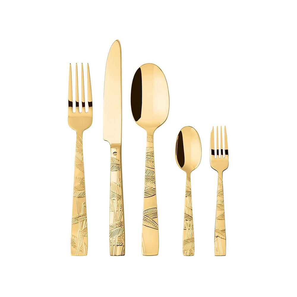 КОМПЛЕКТ ЗА ХРАНЕНЕ SAMBONET JUNGLE S/STEEL GOLD 30 ЧАСТИ