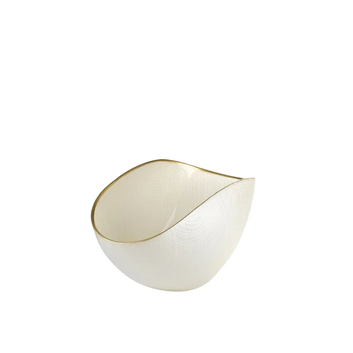 ДЕКОРАТИВНА КУПА ONLY LUX BURANO BIANCO PERLA GOLD 20X12 СМ
