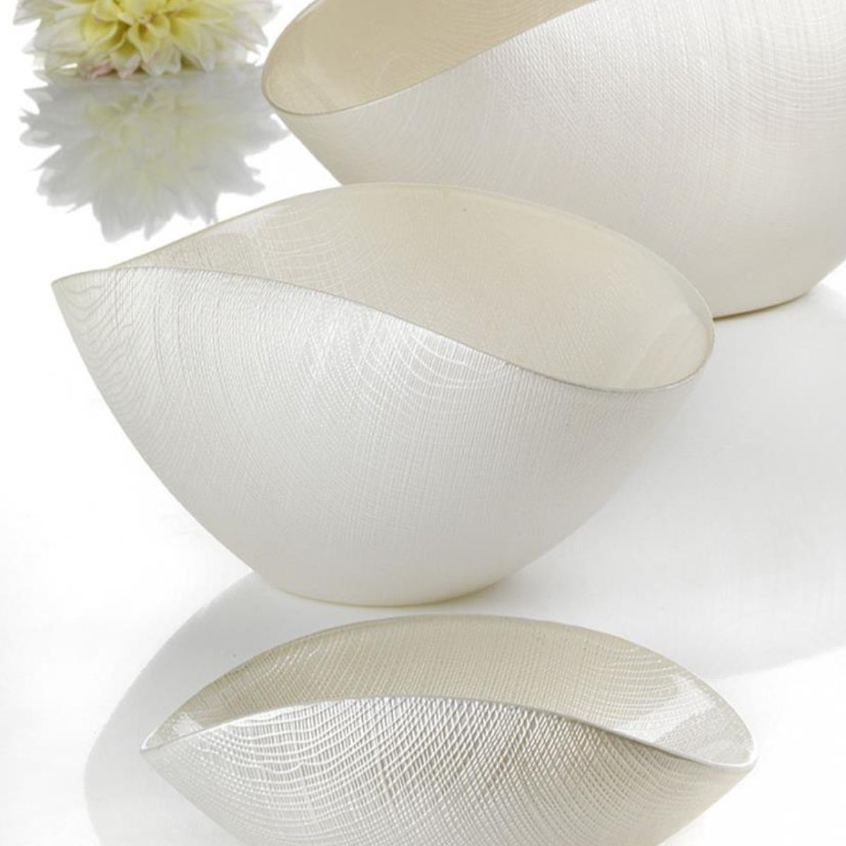 ДЕКОРАТИВНА КУПА ONLY LUX BURANO BIANCO PERLA 28X14СМ