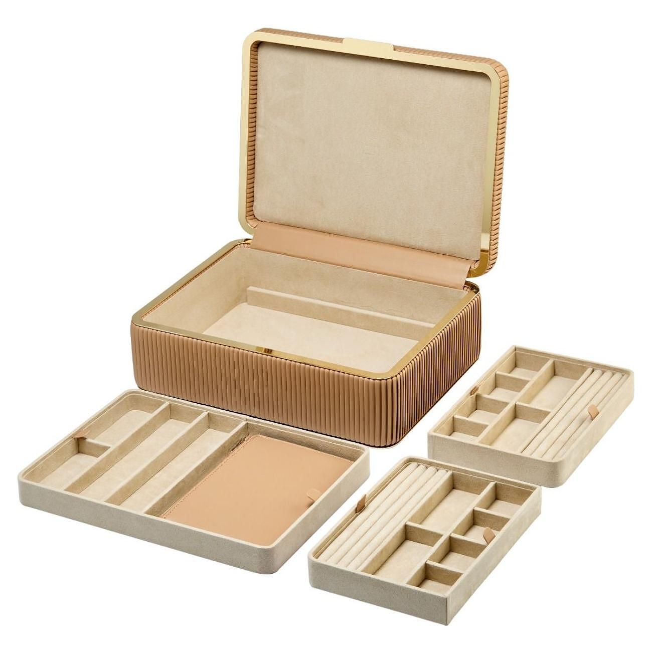 ЛУКСОЗНА КУТИЯ ЗА БИЖУТА ГОЛЯМА WOLF JEWELLLERY BOX BELLA MOCHA