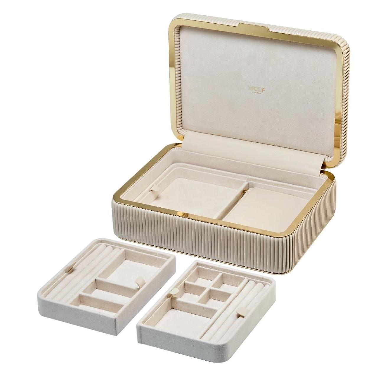 ЛУКСОЗНА КУТИЯ ЗА БИЖУТА СРЕДНА WOLF JEWELLERY BOX BELLA BONE
