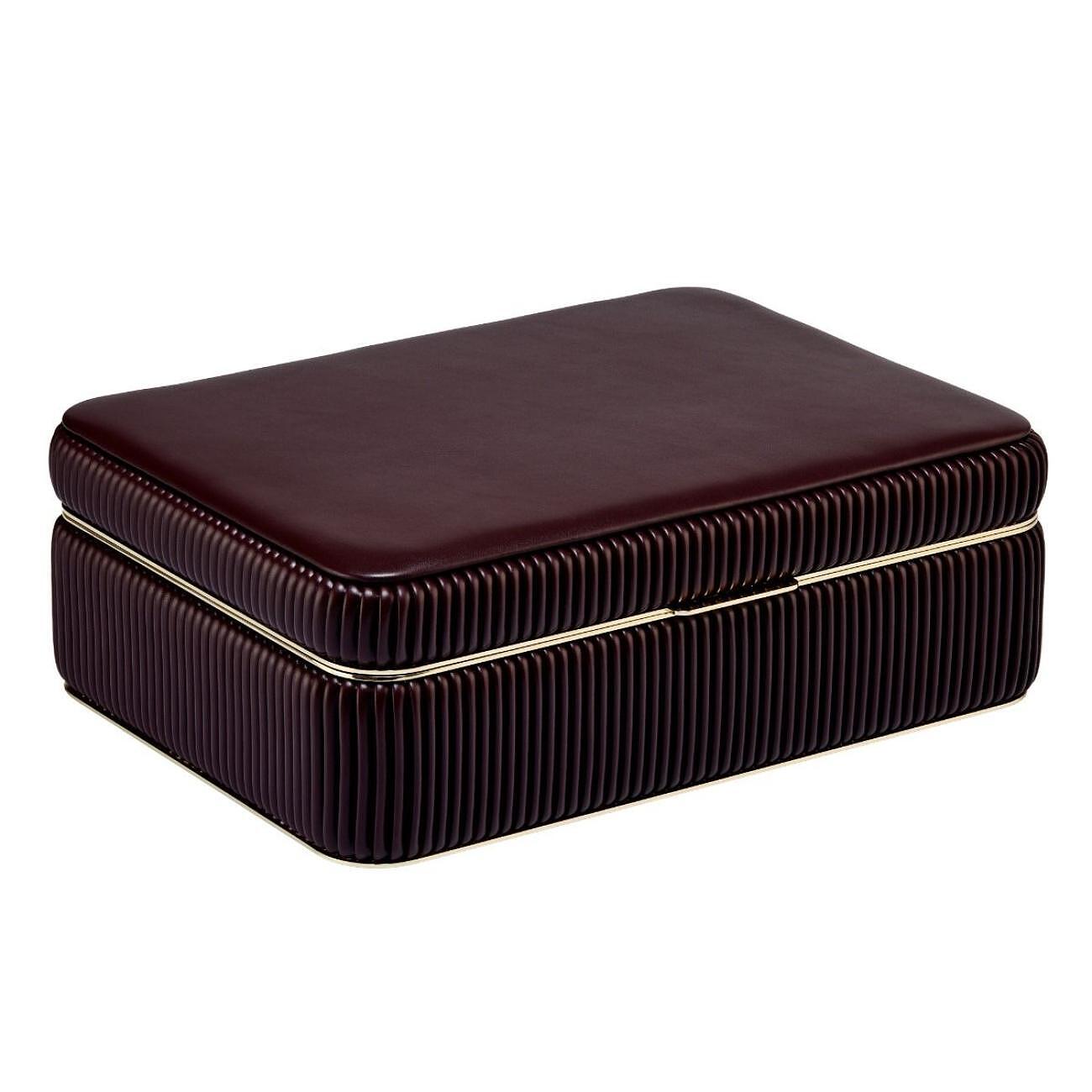 ЛУКСОЗНА КУТИЯ ЗА БИЖУТА СРЕДНА WOLF JEWELLERY BOX BELLA BORDEAUX