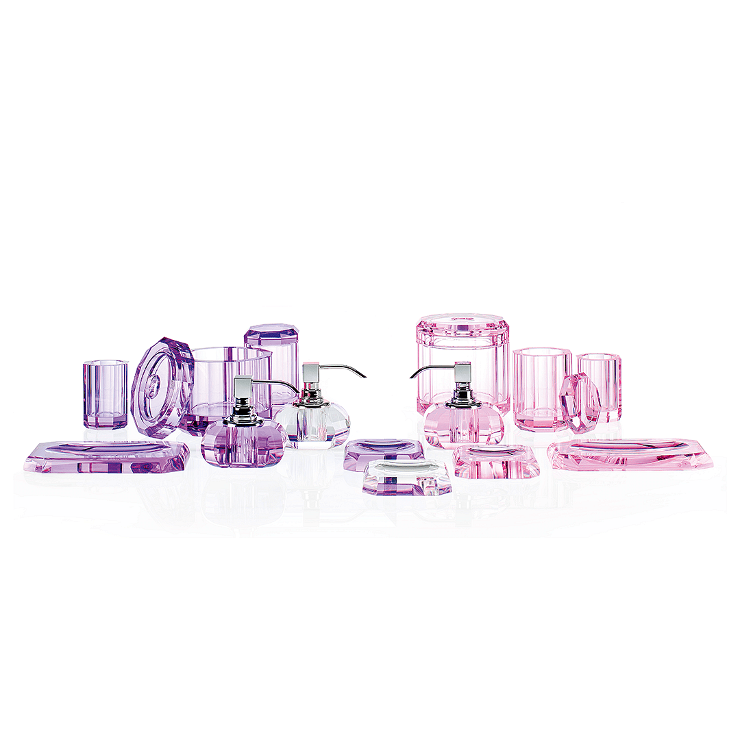 КУТИЯ ЗА САЛФЕТКИ DECOR WALTHER  KRISTALL TISSUE BOX PINK