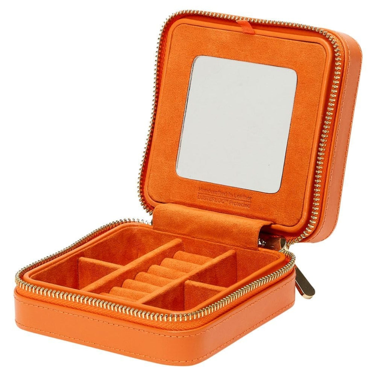 ЛУКСОЗНА ЧАНТА ЗА БИЖУТА МАЛКА WOLF MARIA SMALL ZIP CASE TANGERINE