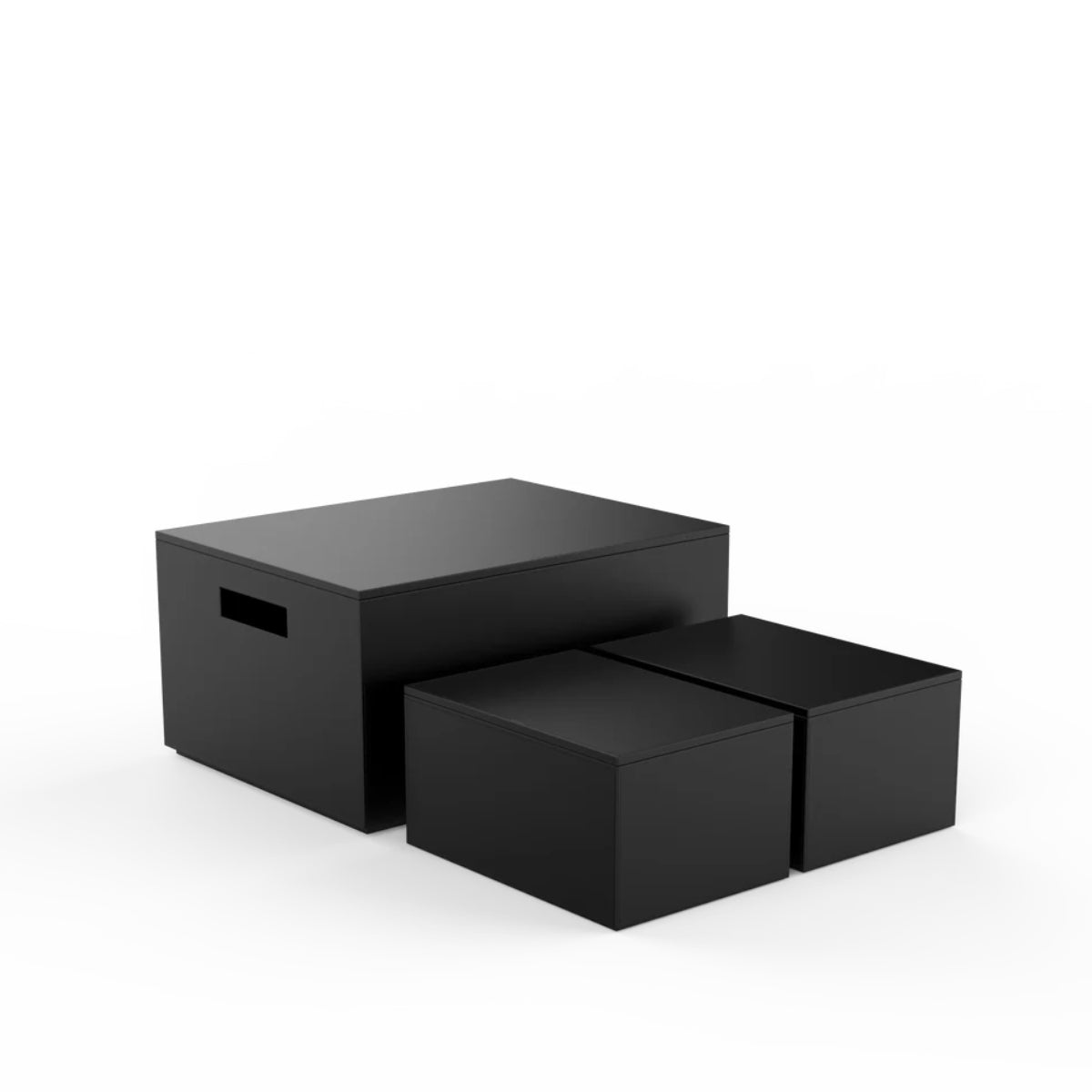 СЕТ 3БР КУТИИ ЗА СЪХРАНЕНИЕ DECOR WALTHER BROWNIE 3BOX BLACK