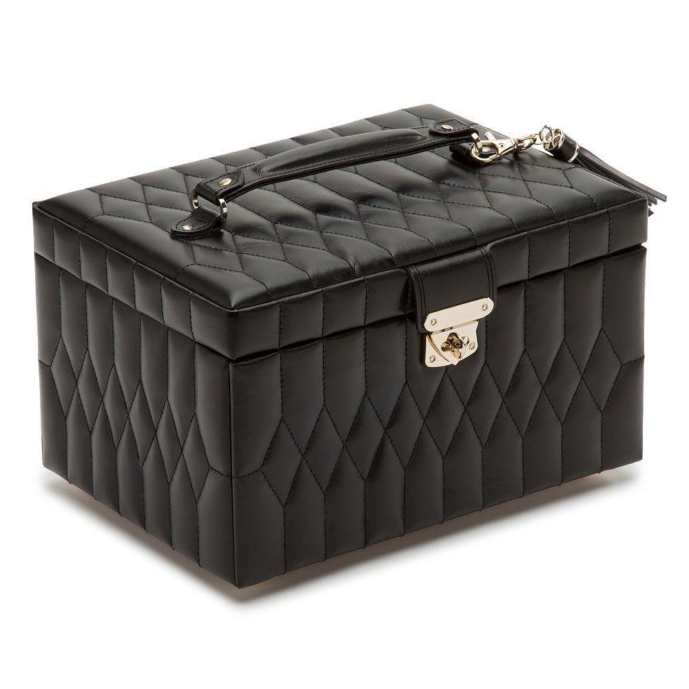 ЛУКСОЗНА КУТИЯ ЗА БИЖУТА WOLF MEDIUM CAROLINE JEWELRY CASE BLACK