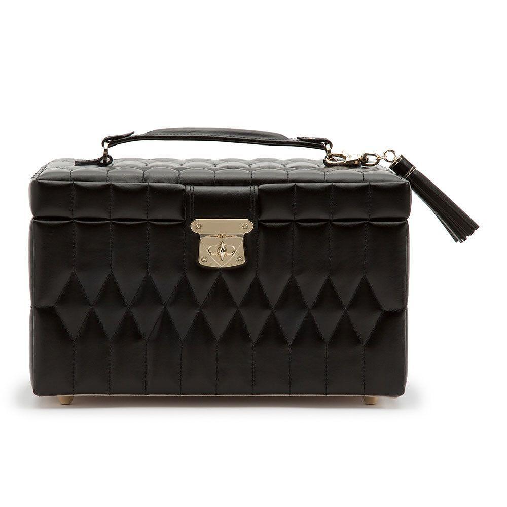 ЛУКСОЗНА КУТИЯ ЗА БИЖУТА WOLF MEDIUM CAROLINE JEWELRY CASE BLACK