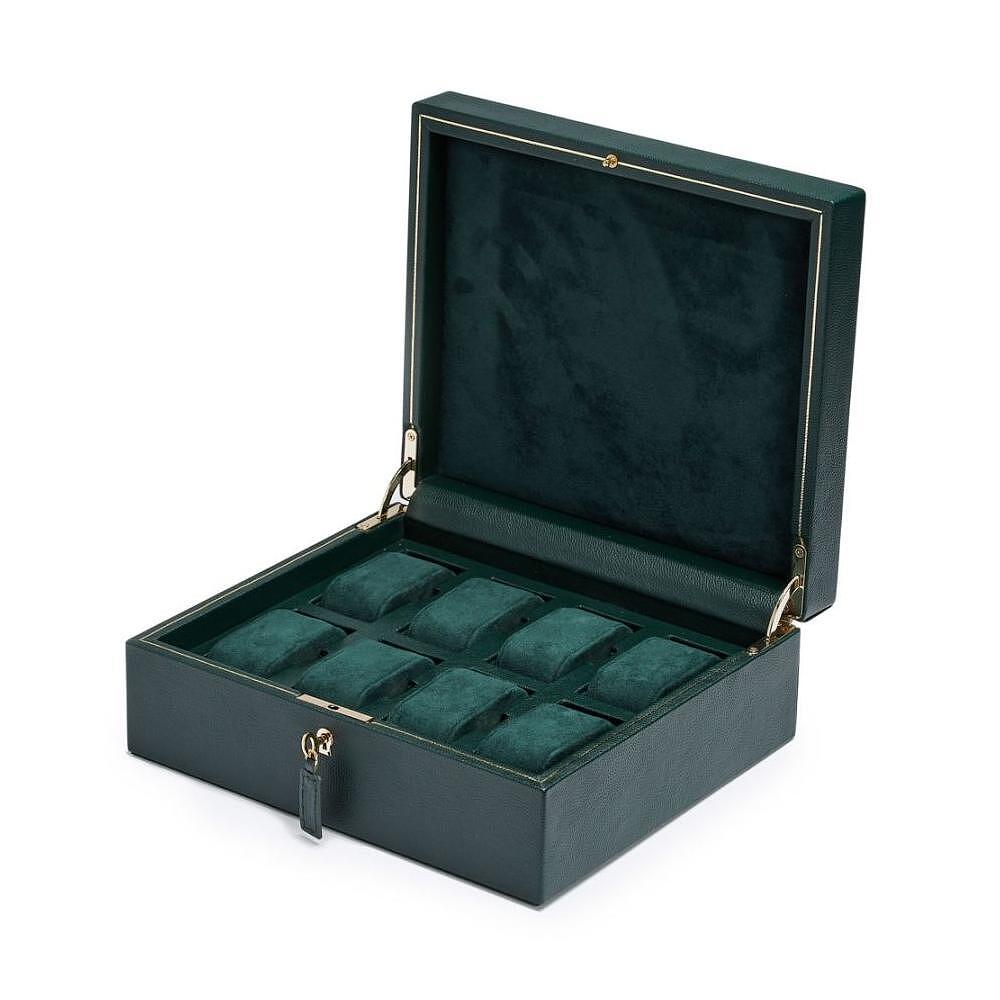 ЛУКСОЗНА КУТИЯ ЗА ЧАСОВНИЦИ 8БР WOLF WATCH BOX BRITISH RACING GREEN