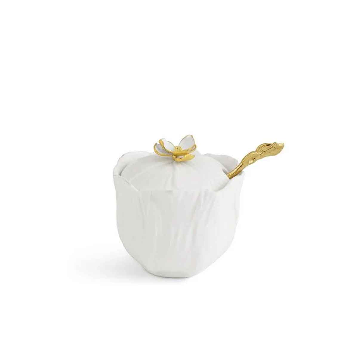 ЗАХАРНИЦА С ЛЪЖИЧКА MICHAEL ARAM GARDENIA 9X7,6 СМ