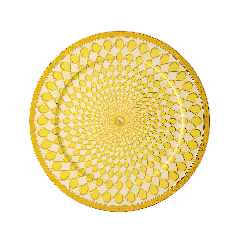 ПЛАТО 33СМ SIGNUM ROSENTHAL SWAROVSKI ЖЪЛТ