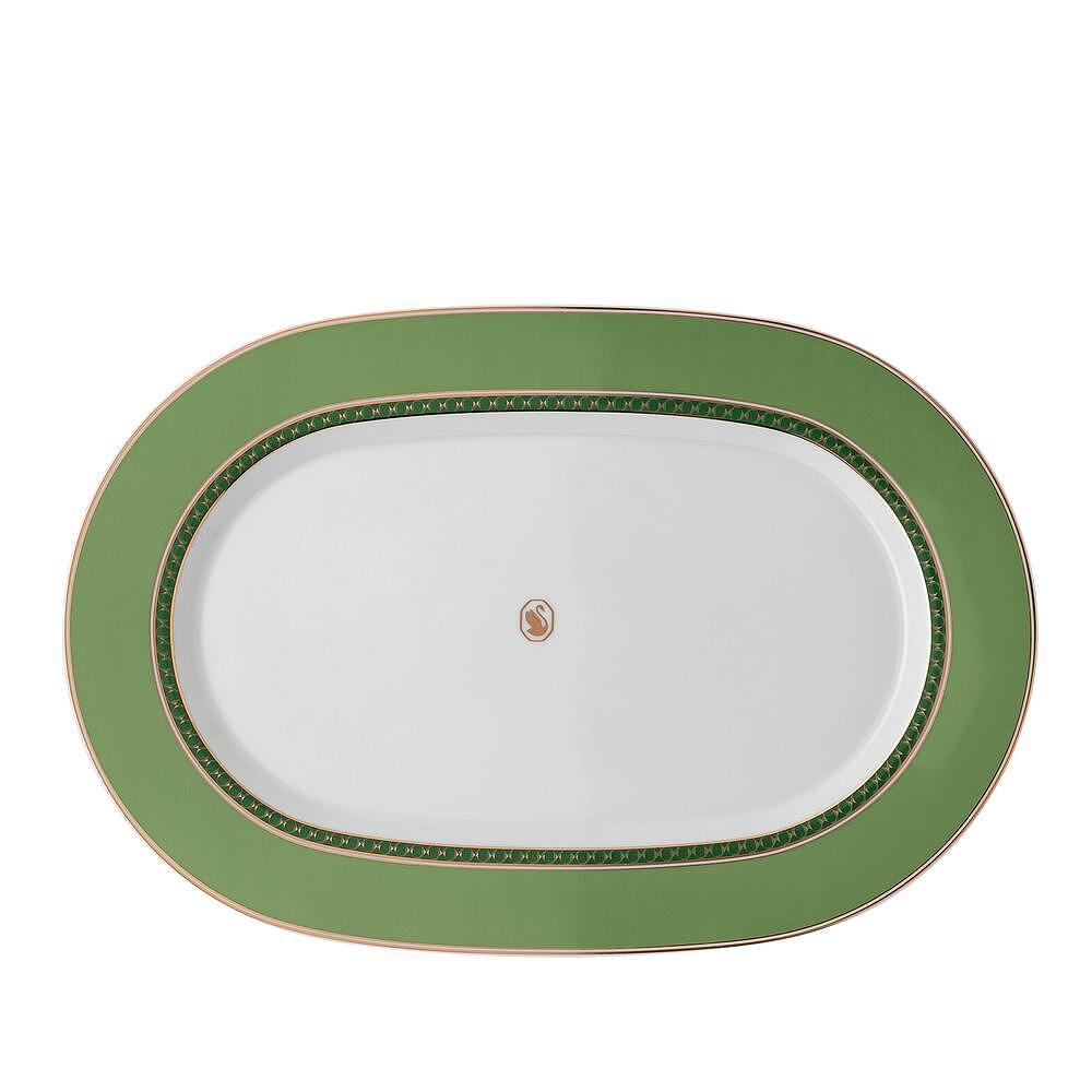 ПЛАТО 34СМ SIGNUM ROSENTHAL SWAROVSKI ЗЕЛЕН