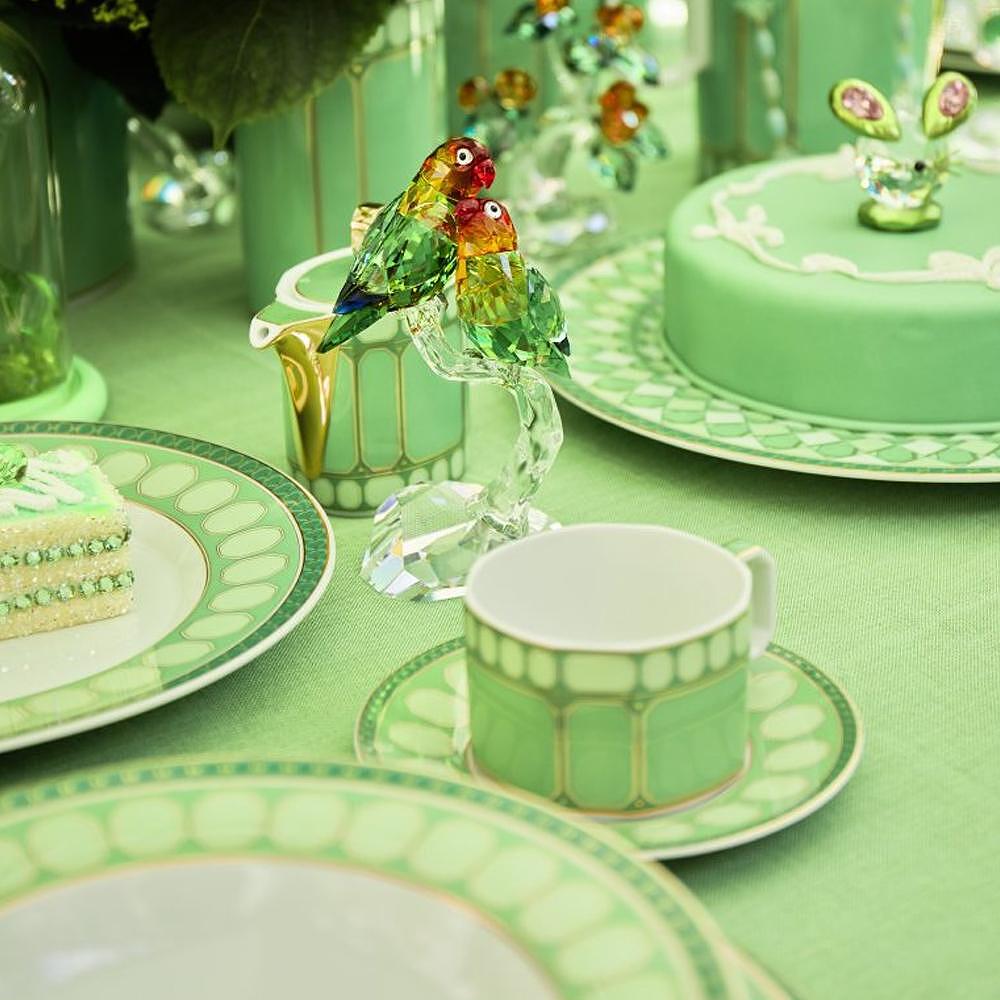 ПЛАТО 34СМ SIGNUM ROSENTHAL SWAROVSKI ЗЕЛЕН