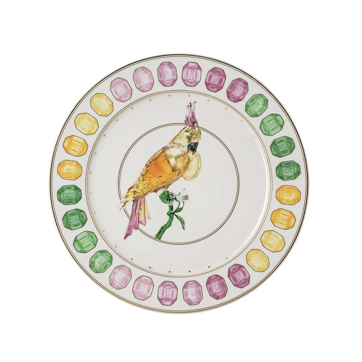 ПОДЛОЖНА ЧИНИЯ 33СМ ROSENTHAL SWAROVSKI IDYLLIA COCKATOO