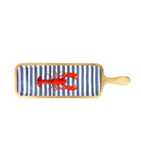 ПРАВОЪГЪЛНО ДЪРВЕНО ПЛАТО LOBSTER LINES 50СМ